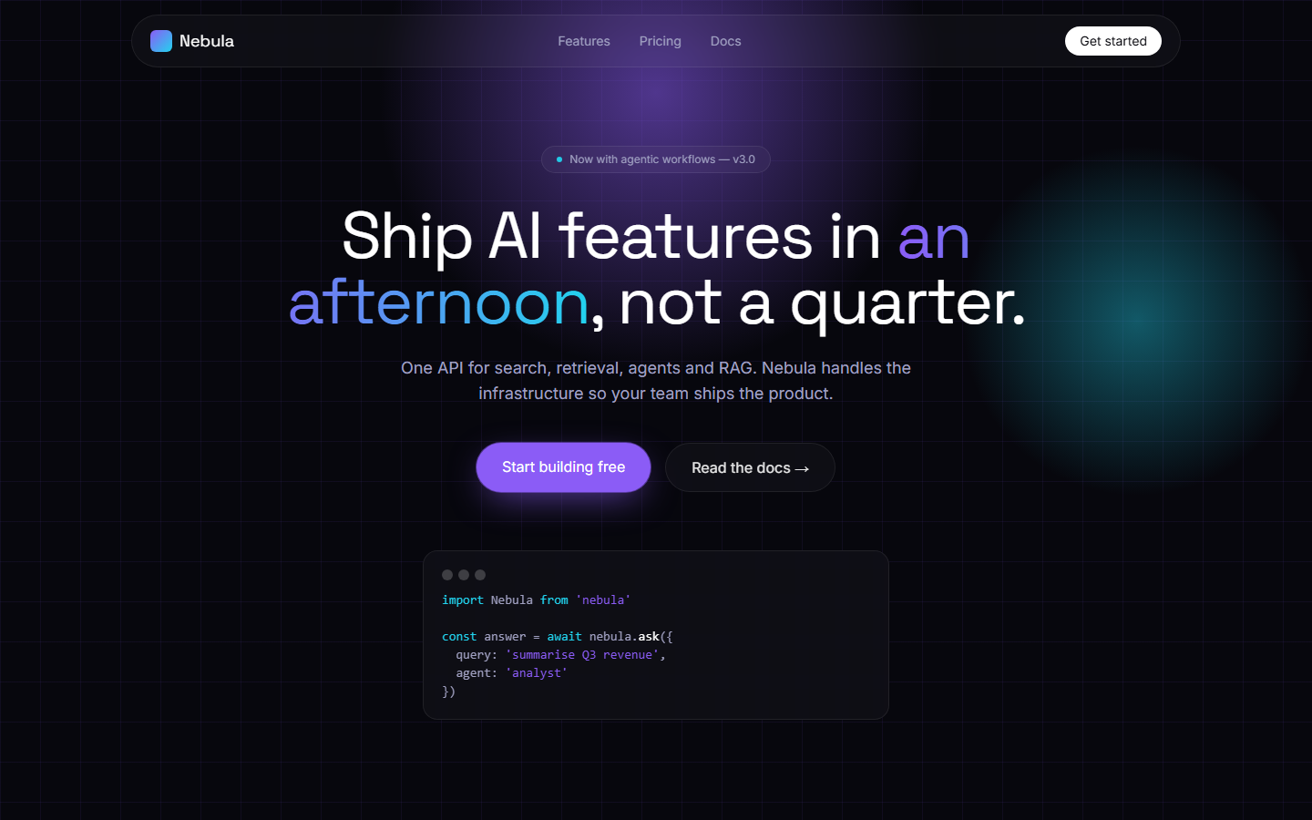 Nebula AI preview